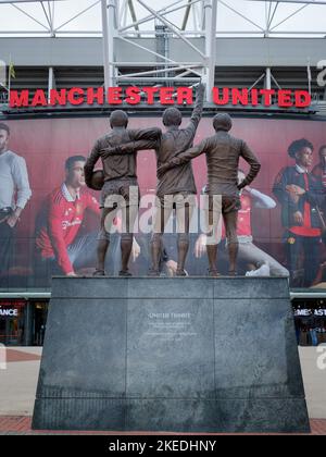 La fresque Cristiano Ronaldo avant son retrait au stade Old Trafford, Manchester - Manchester United FC Banque D'Images