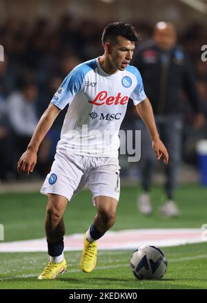 Bergame, Italie, 5th novembre 2022. Hirving Lozano de SSC Napoli pendant le match de la série A au Gewiss Stadium, Bergame. Le crédit photo devrait se lire: Jonathan Moscrop / Sportimage Banque D'Images