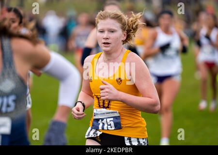 University place, États-Unis. 11th novembre 2022. Gracie Carr, de l'Arizona State Sun Devils, participe à la course féminine au 2022 NCAA Cross Country West Regional. Credit: Zhengmu Wang/Alay Live News Banque D'Images