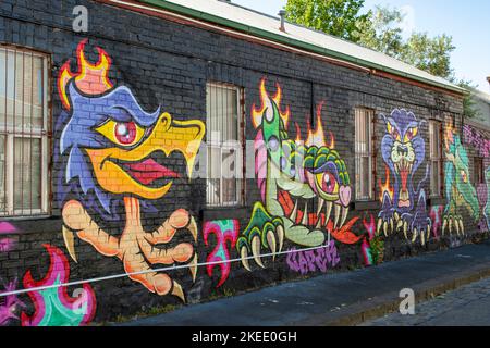 Street Art, Fitzroy, Melbourne, Victoria, Australie Banque D'Images