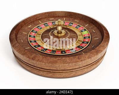 Roulette isolée sur fond blanc. 3D illustration. Banque D'Images