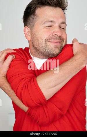 Je suis fatigué de tout. Homme ennuyé. Un concept ennuyeux, ennuyeux et fastidieux. Banque D'Images