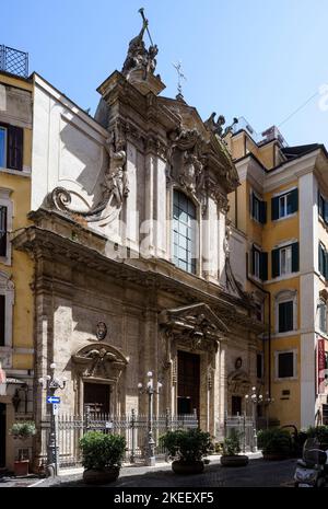 Rome. Italie. Église de Sant'Antonio à Campo Marzio aka Sant'Antonio dei Portoghesi (Saint Anthony à Campo Marzio / Saint Anthony des Portugais). Banque D'Images