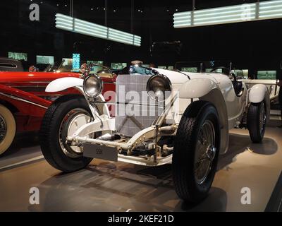 1928 Mercedes-Benz 27/170/225 PS Type SSK Sport-Zwesiter au musée Mercedes-Benz. Banque D'Images