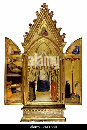 Maso di Banco; Madonna avec les saints et les scènes de la vie du Christ, retable portable; Circa 1336; Tempera et Gold sur panneau; Musée de Brooklyn, Nouveau Banque D'Images