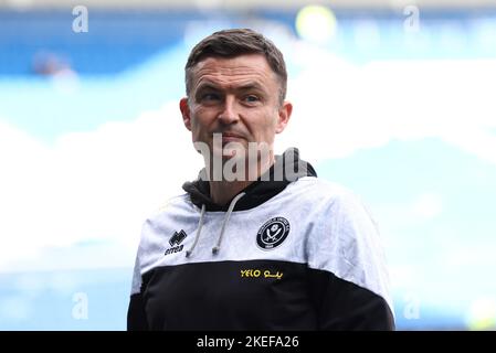 Cardiff, Royaume-Uni. 12th novembre 2022. Paul Heckingbottom, directeur de Sheffield Utd lors du match de championnat Sky Bet au stade de Cardiff City, à Cardiff. Crédit photo à lire : Darren Staples/Sportimage crédit : Sportimage/Alay Live News Banque D'Images