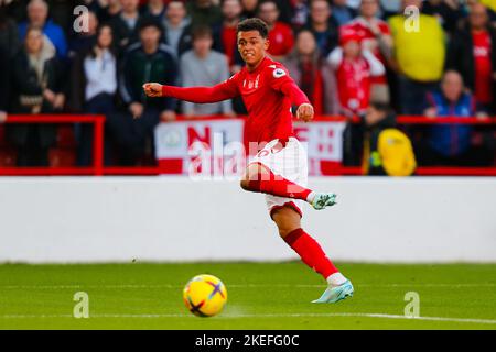 Nottingham, Royaume-Uni. Nottingham, Royaume-Uni. 12th novembre 2022. 12th novembre 2022 ; The City Ground, Nottingham, Notinghamshire, Angleterre ; Premier League football, Nottingham Forest versus Crystal Palace; Brennan Johnson de Nottingham Forest crédit: Images de sports action plus/Alamy Live News crédit: Images de sports action plus/Alamy Live News Banque D'Images