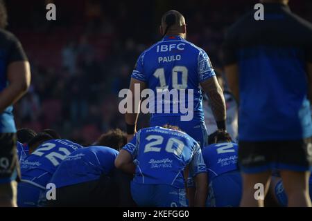 Londres, Royaume-Uni. 12th novembre 2022. Junior Paulo of Samoa affronte la demi-finale 2021 de la Ligue de rugby d'Angleterre entre l'Angleterre et les Samoa aux Émirats, Arsenal, Londres, Royaume-Uni sur 12 novembre 2022 (photo de Craig Cresswell/Alay Live News) Banque D'Images