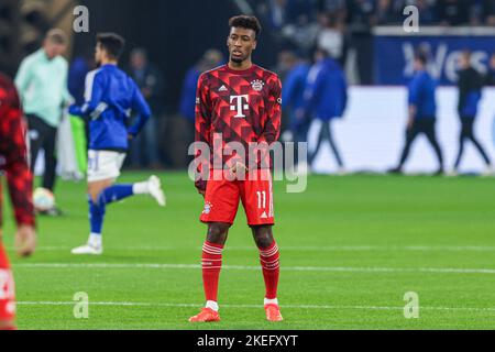 GELSENKIRCHEN, ALLEMAGNE - NOVEMBRE 12: Kingsley Coman de Bayern Munchen pendant le match allemand de Bundesliga entre le FC Schalke 04 et Bayern Munchen à Veltins Arena sur 12 novembre 2022 à Gelsenkirchen, Allemagne (photo de Marcel ter Bals/Orange Pictures) Banque D'Images