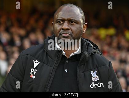 Nottingham, Nottinghamshire, Royaume-Uni. 12th novembre 2022. Patrick Vieira (directeur du Crystal Palace) lors du match de la Ligue de la première ligue de la Forêt de Nottingham V Crystal Palace au City Ground, Nottingham, Royaume-Uni. Crédit : MARTIN DALTON/Alay Live News Banque D'Images