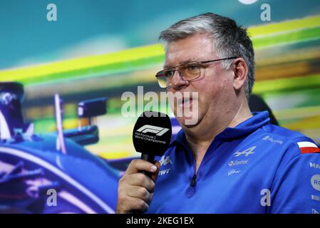 Conférence de presse de la FIA avec Otmar Szafnauer (USA) équipe Alpine F1, Chef d'équipe, portrait pendant la Formule 1 Heineken Grande Premio de São Paulo 2022, Grand Prix de Sao Paulo Grand Prix 2022, 21st tour du Championnat du monde de Formule 1 de la FIA 2022 de 11 novembre à 13, 2022 sur le circuit Interlagos, à Sao Paulo, Brésil - photo DPPI Banque D'Images