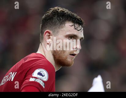 Anfield, Liverpool, Merseyside, Royaume-Uni. 12th novembre 2022. Premier ministre du football, Liverpool contre Southampton ; Andy Robertson de Liverpool Credit: Action plus Sports/Alay Live News Banque D'Images