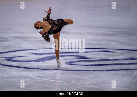 SHEFFIELD, Sheffield. 12th novembre 2022. Nicole Schott, d'Allemagne, participe au programme féminin Short lors du Grand Prix de l'UIP - MK John Wilson Trophée 2022 à ICE Sheffield le samedi 12 novembre 2022. SHEFFIELD, Sheffield. Credit: Taka G Wu/Alay Live News Banque D'Images