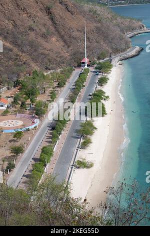 Asie du Sud-est, Timor oriental alias Timor Leste, capitale de Dili. Plage publique de Christo Rei. Banque D'Images