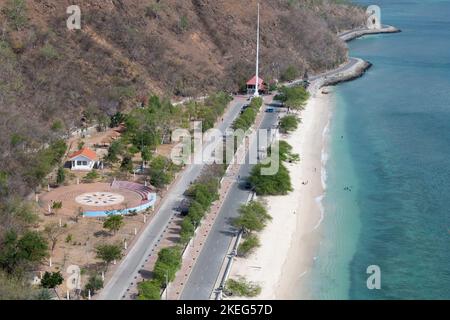 Asie du Sud-est, Timor oriental alias Timor Leste, capitale de Dili. Plage publique de Christo Rei. Banque D'Images