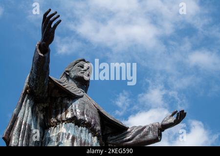 Asie du Sud-est, Timor oriental alias Timor Leste, capitale de Dili. Cristo Rei de Dili, statue du Christ Roi de Dili. Banque D'Images