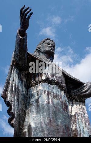 Asie du Sud-est, Timor oriental alias Timor Leste, capitale de Dili. Cristo Rei de Dili, statue du Christ Roi de Dili. Banque D'Images