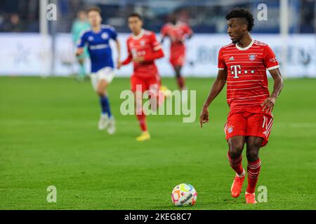 GELSENKIRCHEN, ALLEMAGNE - NOVEMBRE 12: Kingsley Coman de Bayern Munchen pendant le match allemand de Bundesliga entre le FC Schalke 04 et Bayern Munchen à Veltins Arena sur 12 novembre 2022 à Gelsenkirchen, Allemagne (photo de Marcel ter Bals/Orange Pictures) Banque D'Images