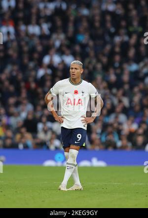 Stade Tottenham, Londres, Angleterre. 12th novembre 2022. Premier ministre football, Tottenham Hotspur versus Leeds United; Richarlison of Tottenham Hotspur crédit: Action plus Sports/Alamy Live News Banque D'Images