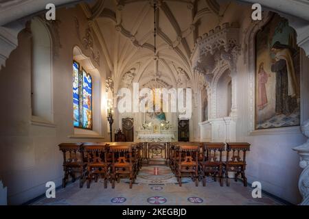 Intérieur de la chapelle de Quinta da Regaleira - Sintra, Portugal Banque D'Images