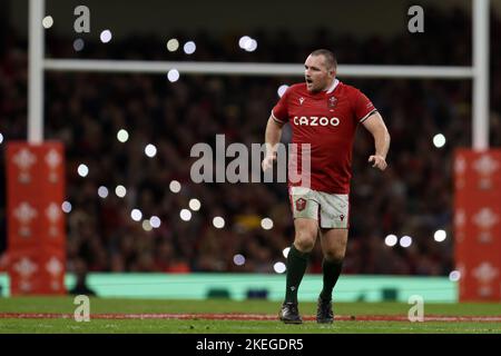 Cardiff, Royaume-Uni. 12th novembre 2022. Ken Owens, du pays de Galles, regarde. Match de rugby de la série des nations d'automne 2022, pays de Galles v Argentine au stade de la Principauté à Cardiff le samedi 12th novembre 2022. photo par Andrew Orchard/Andrew Orchard sports Photography/Alay Live News crédit: Andrew Orchard sports Photography/Alay Live News Banque D'Images