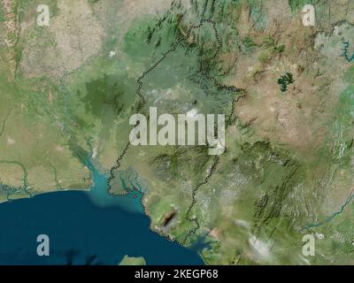 Sud-Ouest, région du Cameroun. Carte satellite haute résolution Banque D'Images