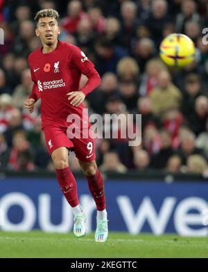 Anfield, Liverpool, Merseyside, Royaume-Uni. 12th novembre 2022. Premier ministre football, Liverpool contre Southampton; Roberto Firmino de Liverpool crédit: Action plus Sports/Alay Live News Banque D'Images