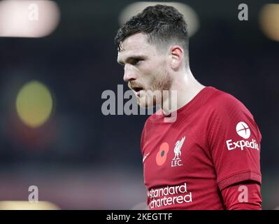 Anfield, Liverpool, Merseyside, Royaume-Uni. 12th novembre 2022. Premier ministre du football, Liverpool contre Southampton ; Andy Robertson de Liverpool Credit: Action plus Sports/Alay Live News Banque D'Images