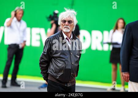 ECCLESTONE Bernie (gbr), ancien PDG du Groupe Formule 1, portrait pendant la Formule 1 Heineken Grande Premio de SÃ€o Paulo 2022, Grand Prix de Sao Paulo Grand Prix 2022, 21st tour du Championnat du monde de Formule 1 FIA 2022 de 11 novembre à 13, 2022 sur le circuit Interlagos, À Sao Paulo, Brésil - photo: Florent Gooden / DPPI/DPPI/LiveMedia Banque D'Images