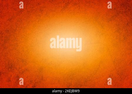 Fond d'automne orange avec bordure de texture grunge rouge vintage, élégant riche et chaud automne couleurs de Thanksgiving et halloween en arrière-plan Banque D'Images