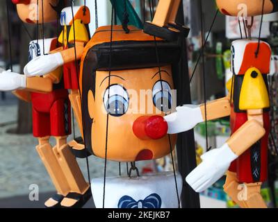 Jouet de marionnette pinocchio en bois Banque D'Images