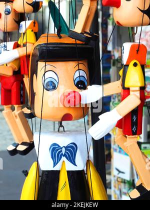 Jouet de marionnette pinocchio en bois Banque D'Images