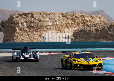 VARRONE NICOLAS, (arg), Corvette Racing, Chevrolet Corvette C8.R, action pendant le Rookie Test du Championnat du monde d'endurance de la FIA 2022 sur le circuit international de Bahreïn sur 13 novembre 2022 à Sakhir, Bahreïn - photo Julien Delfosse / DPPI Banque D'Images