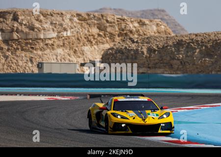 VARRONE NICOLAS, (arg), Corvette Racing, Chevrolet Corvette C8.R, action pendant le Rookie Test du Championnat du monde d'endurance de la FIA 2022 sur le circuit international de Bahreïn sur 13 novembre 2022 à Sakhir, Bahreïn - photo Julien Delfosse / DPPI Banque D'Images