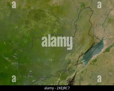 Ituri, province de la République démocratique du Congo. Carte satellite basse résolution Banque D'Images