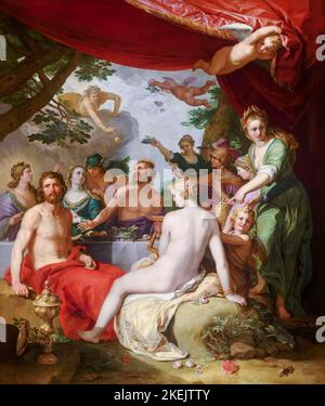 La Fête des dieux au mariage de Pelée et de Thetis, peinture dans l'huile sur toile par Abraham Bloemaert, 1638 Banque D'Images