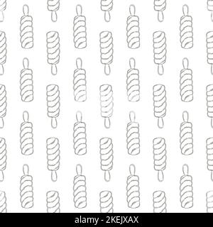 Crème glacée aux myrtilles. Motif crème glacée sans coutures. Motif été de couleur. Imprimé pour motif toile, textile Illustration de Vecteur