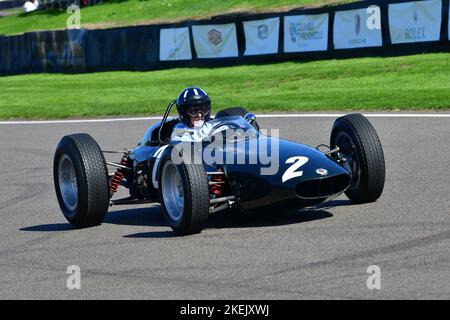 Damon Hill, Brabham P578, Graham Hill Celebration, un champion du monde de Formule 1 célèbre et charismatique, il a remporté son premier titre en F1 il y a 60 ans Banque D'Images