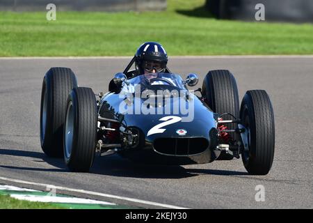 Damon Hill, Brabham P578, Graham Hill Celebration, un champion du monde de Formule 1 célèbre et charismatique, il a remporté son premier titre en F1 il y a 60 ans Banque D'Images