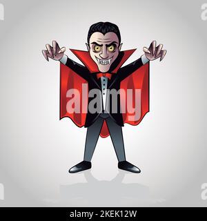 Dracula - pinte d'art vectoriel - halloween clip art Illustration de Vecteur