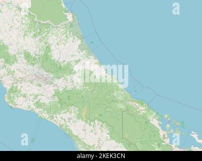 Limon, province du Costa Rica. Ouvrez la carte des rues Banque D'Images