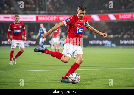 Silkeborg, Danemark. 12th novembre 2022. Nicklas Helenius (11) de Silkeborg SI vu pendant le match Superliga de 3F entre Silkeborg IF et Lyngby Boldklub au parc JYSK à Silkeborg. (Crédit photo : Gonzales photo/Alamy Live News Banque D'Images