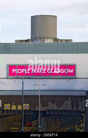 L'entrée du tunnel Clyde depuis le sud à Govan Banque D'Images