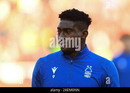 Nottingham, Royaume-Uni. Samedi 12th novembre 2022. Taiwo Awoniyi de la forêt de Nottingham lors du match de la Premier League entre la forêt de Nottingham et le Crystal Palace au City Ground, (Credit: Jon Hobley | MI News) Credit: MI News & Sport /Alay Live News Banque D'Images