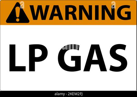 Panneau d'avertissement gaz liquéfié sur fond blanc Illustration de Vecteur