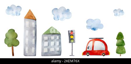 Illustration du transport urbain Banque D'Images