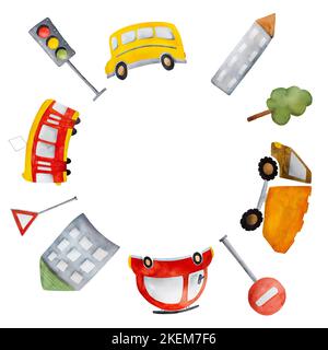 Illustration du transport urbain Banque D'Images