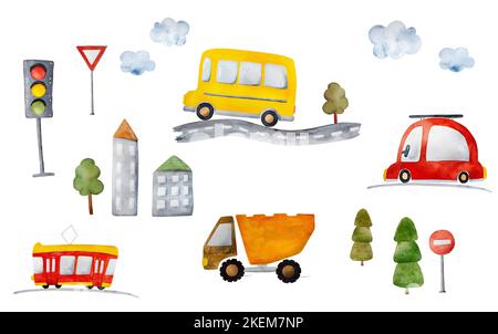 Illustration du transport urbain Banque D'Images