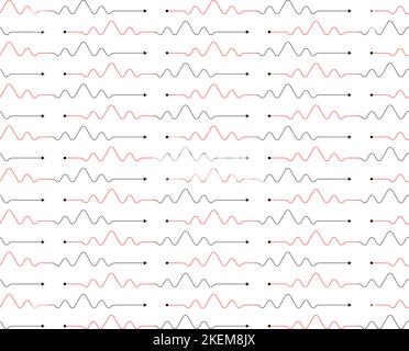 Tracé transparent des lignes vectorielles d'ondes avec effet d'impulsion, conscept - musique, science, mesures de battements cardiaques médicaux, etc Illustration de Vecteur