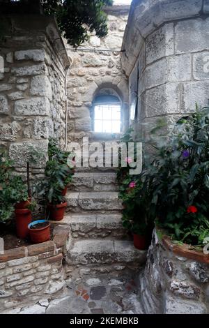 Petra ville, Lesbos, Grèce scènes. 2022 octobre. Automne. cym Banque D'Images